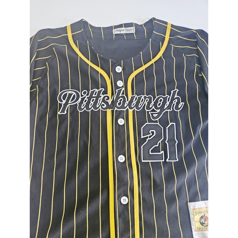 Pittsburgh Crawfords Jersey - Mens Small Black Negro League 21 Baseball Headgear - Picture 3 of 11